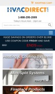 How hvacdirect.com looks like on a mobile device such as an iPhone.