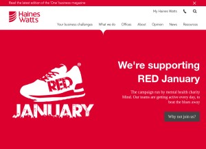 How hwca.com looks like on a tablet such as an iPad.