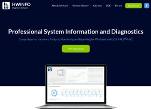 How hwinfo.com looks like on a tablet such as an iPad.