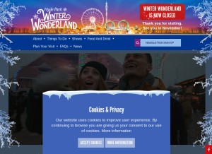 How hydeparkwinterwonderland.com looks like on a tablet such as an iPad.