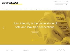 How hydratight.com looks like on a tablet such as an iPad.