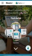 How hydrawise.com looks like on a mobile device such as an iPhone.