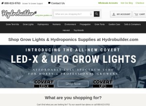 How hydrobuilder.com looks like on a tablet such as an iPad.