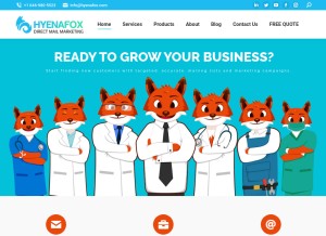 How hyenafox.com looks like on a tablet such as an iPad.