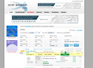 How hyipbanker.com looks like on a tablet such as an iPad.