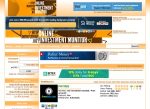 How hyipmonitoring.biz looks like on a tablet such as an iPad.