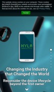 How hylamobile.com looks like on a mobile device such as an iPhone.