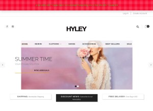 How hyley.com looks like on a tablet such as an iPad.