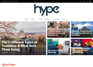 How hype.my looks like on a tablet such as an iPad.