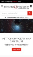 How hyperion-astronomy.com looks like on a mobile device such as an iPhone.