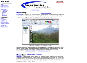 How hyperionics.com looks like on a tablet such as an iPad.