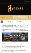 How hypixel.net looks like on a mobile device such as an iPhone.