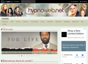 How hypnoweb.net looks like on a tablet such as an iPad.