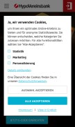 How hypovereinsbank.de looks like on a mobile device such as an iPhone.
