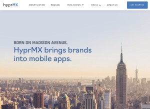 How hyprmx.com looks like on a tablet such as an iPad.