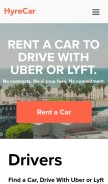 How hyrecar.com looks like on a mobile device such as an iPhone.