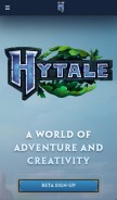 How hytale.com looks like on a mobile device such as an iPhone.