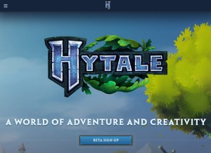 How hytale.com looks like on a tablet such as an iPad.