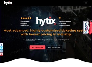 How hytix.com looks like on a tablet such as an iPad.