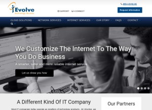 How i-evolve.net looks like on a tablet such as an iPad.