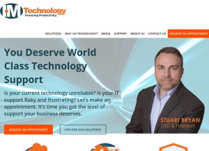 How i-mtechnology.com looks like on a tablet such as an iPad.