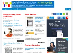 How i-programmer.info looks like on a tablet such as an iPad.