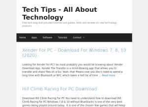 How i-techpc.com looks like on a tablet such as an iPad.