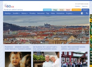 How i60.cz looks like on a tablet such as an iPad.