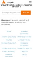 How iabogado.net looks like on a mobile device such as an iPhone.