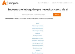 How iabogado.net looks like on a tablet such as an iPad.