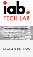 How iabtechlab.com looks like on a mobile device such as an iPhone.