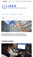 How iaea.org looks like on a mobile device such as an iPhone.