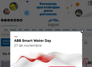 How iagua.es looks like on a tablet such as an iPad.