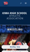 How iahsaa.org looks like on a mobile device such as an iPhone.
