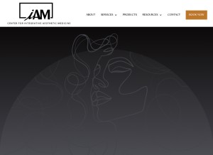 How iam-center.com looks like on a tablet such as an iPad.