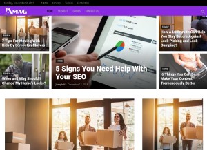 How iamag.org looks like on a tablet such as an iPad.
