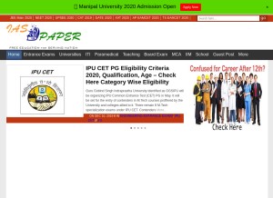 How iaspaper.net looks like on a tablet such as an iPad.
