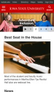 How iastate.edu looks like on a mobile device such as an iPhone.