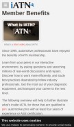 How iatn.net looks like on a mobile device such as an iPhone.