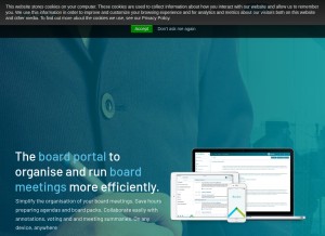 How ibabs.eu looks like on a tablet such as an iPad.