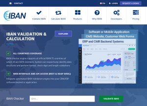 How iban.com looks like on a tablet such as an iPad.
