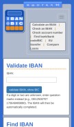 How ibancalculator.com looks like on a mobile device such as an iPhone.