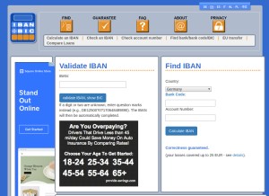 How ibancalculator.com looks like on a tablet such as an iPad.