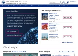 How ibanet.org looks like on a tablet such as an iPad.
