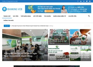 How ibankingvcb.com looks like on a tablet such as an iPad.