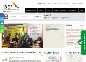 How ibef.org looks like on a tablet such as an iPad.