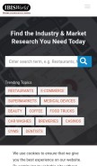 How ibisworld.com looks like on a mobile device such as an iPhone.
