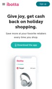 How ibotta.com looks like on a mobile device such as an iPhone.