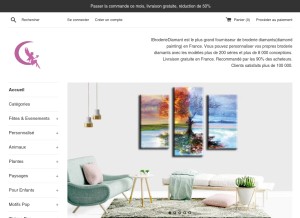 How ibroderiediamant.fr looks like on a tablet such as an iPad.