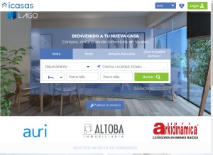How icasas.mx looks like on a tablet such as an iPad.